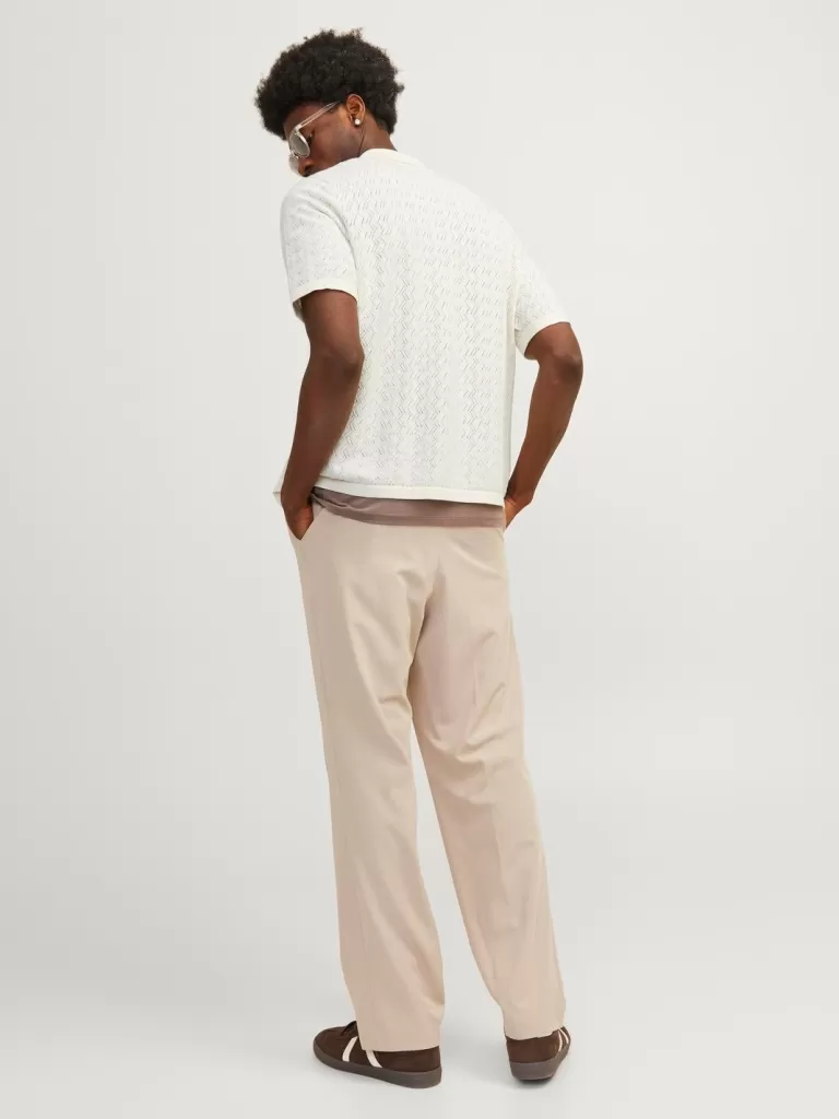JACK & JONES Swetry^Strukturalne Koszula polo Biały