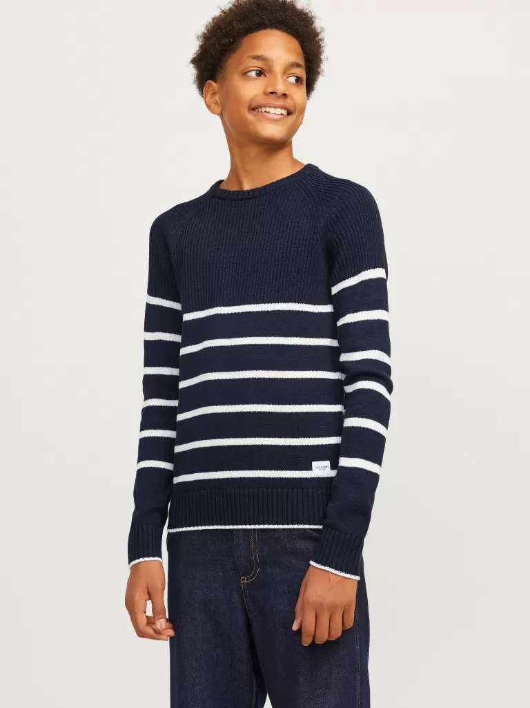 JACK & JONES Swetry^Sweter wkładany przez głowę Junior Niebieski