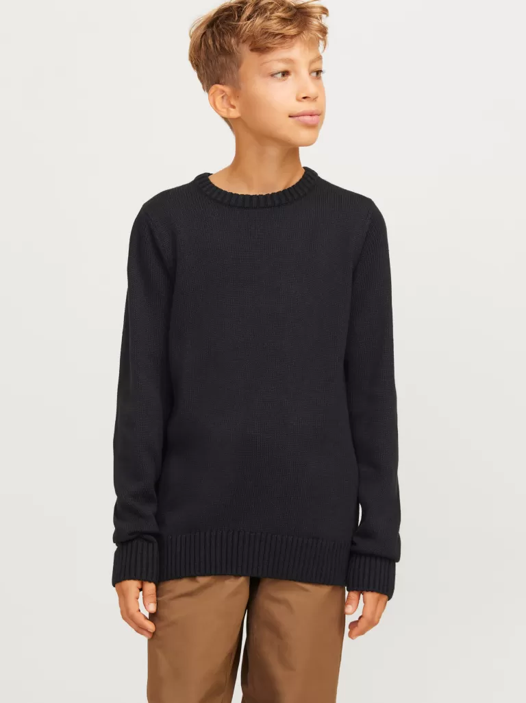 JACK & JONES Swetry^Sweter wkładany przez głowę Junior Czarny