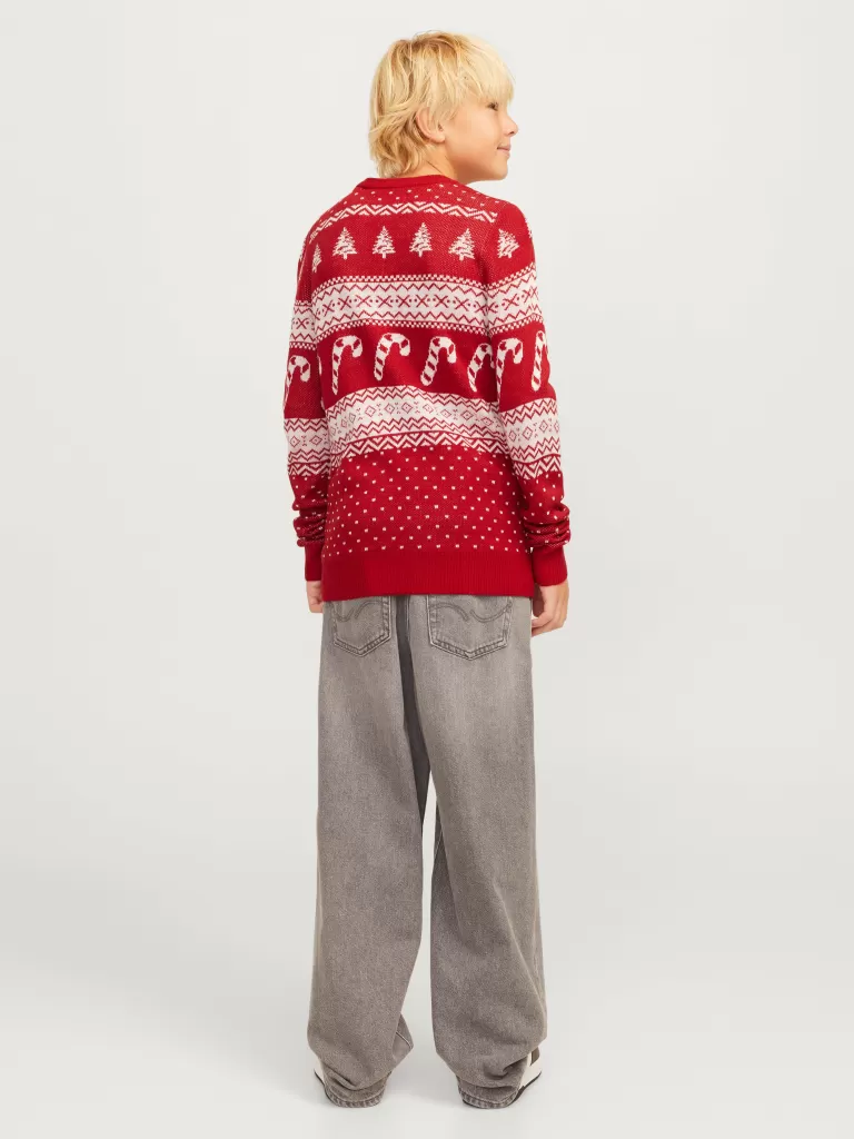 JACK & JONES Swetry^Sweter wkładany przez głowę Junior Czerwony