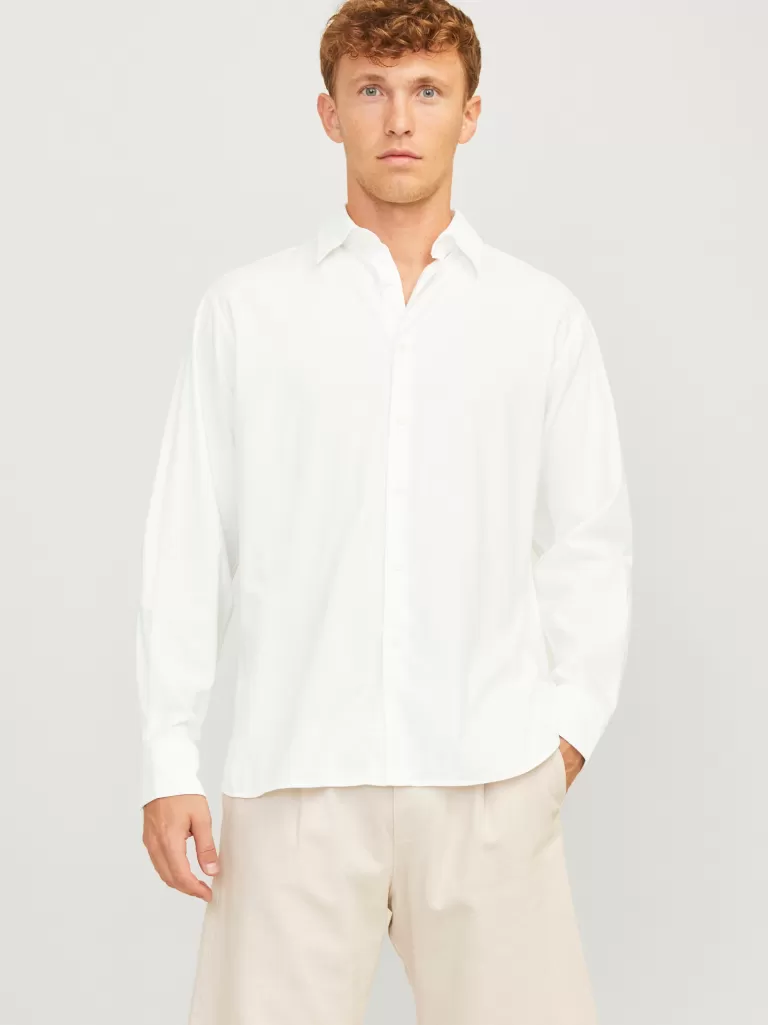 JACK & JONES Koszule^Szeroki krój Koszula Biały