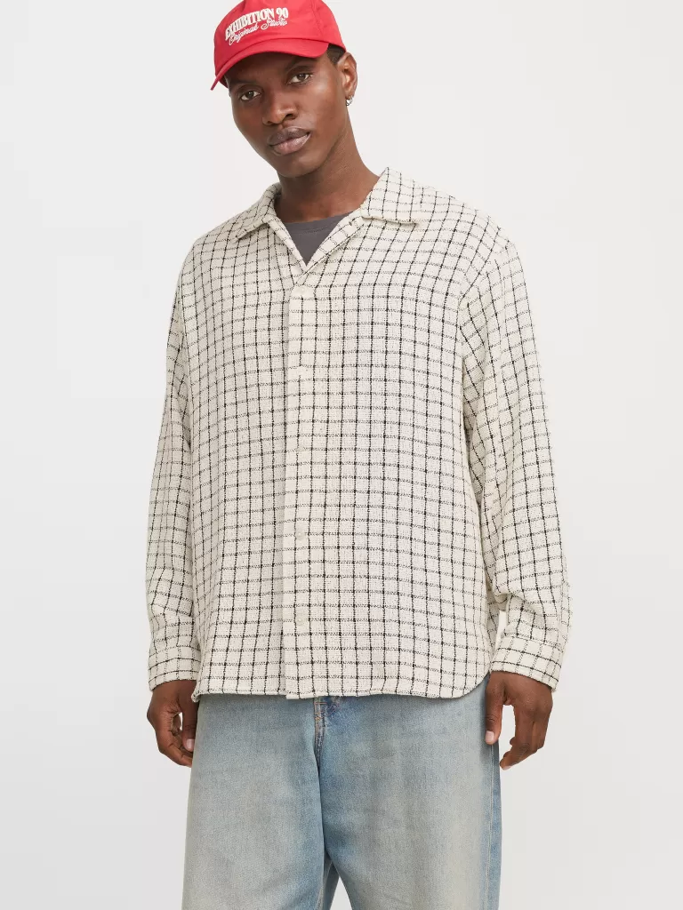 JACK & JONES Koszule^Szeroki krój Koszula Biały
