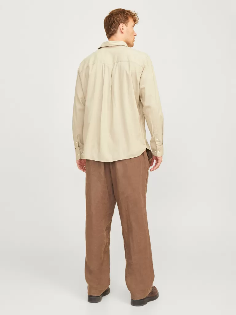 JACK & JONES Koszule^Szeroki krój Koszula Beżowy