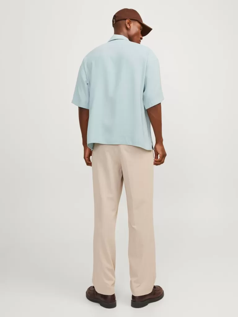 JACK & JONES Koszule^Szeroki krój Koszula Niebieski