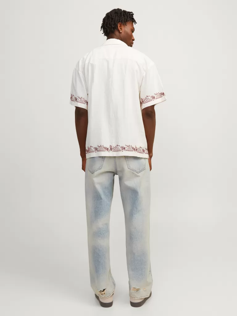 JACK & JONES Koszule^Szeroki krój Koszula Biały