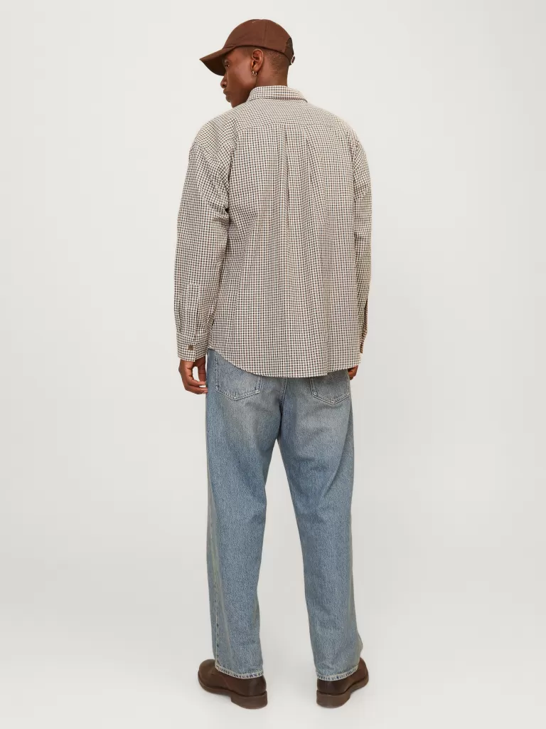 JACK & JONES Koszule^Szeroki krój Koszula Beżowy