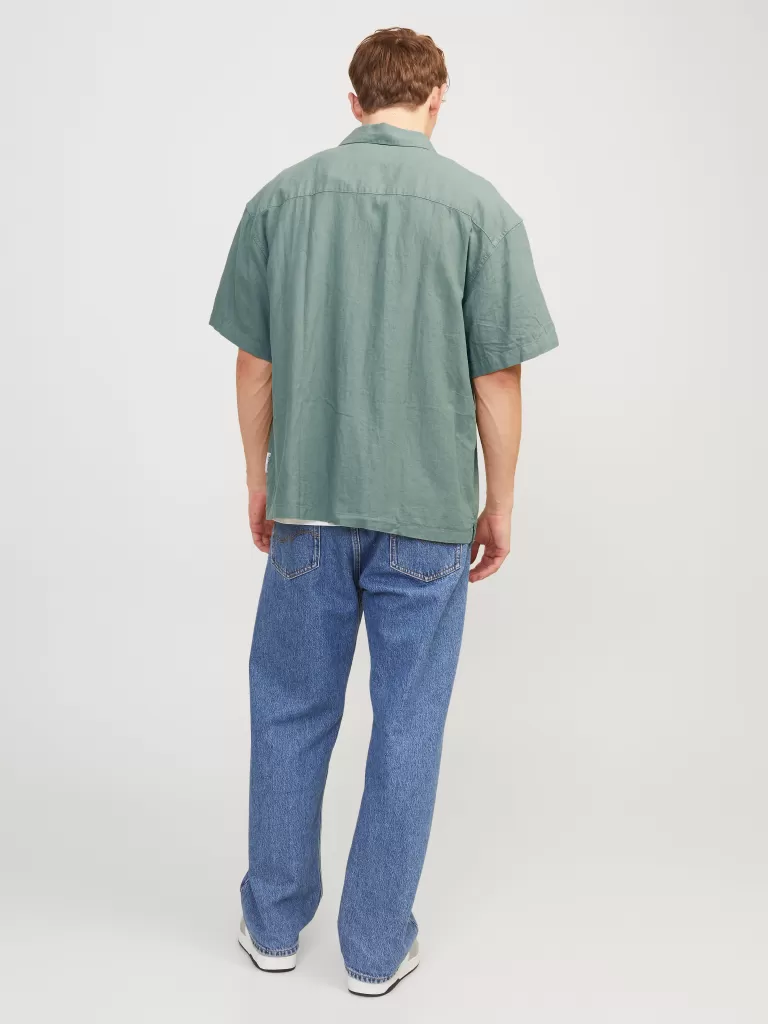 JACK & JONES Koszule^Szeroki krój Koszula Zielony