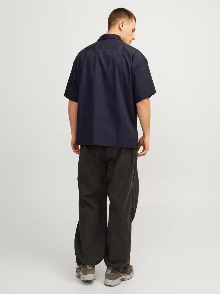 JACK & JONES Koszule^Szeroki krój Koszula Niebieski