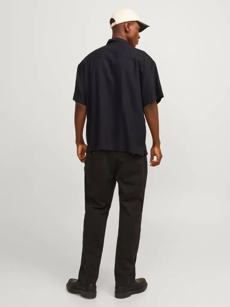 JACK & JONES Koszule^Szeroki krój Koszula Czarny