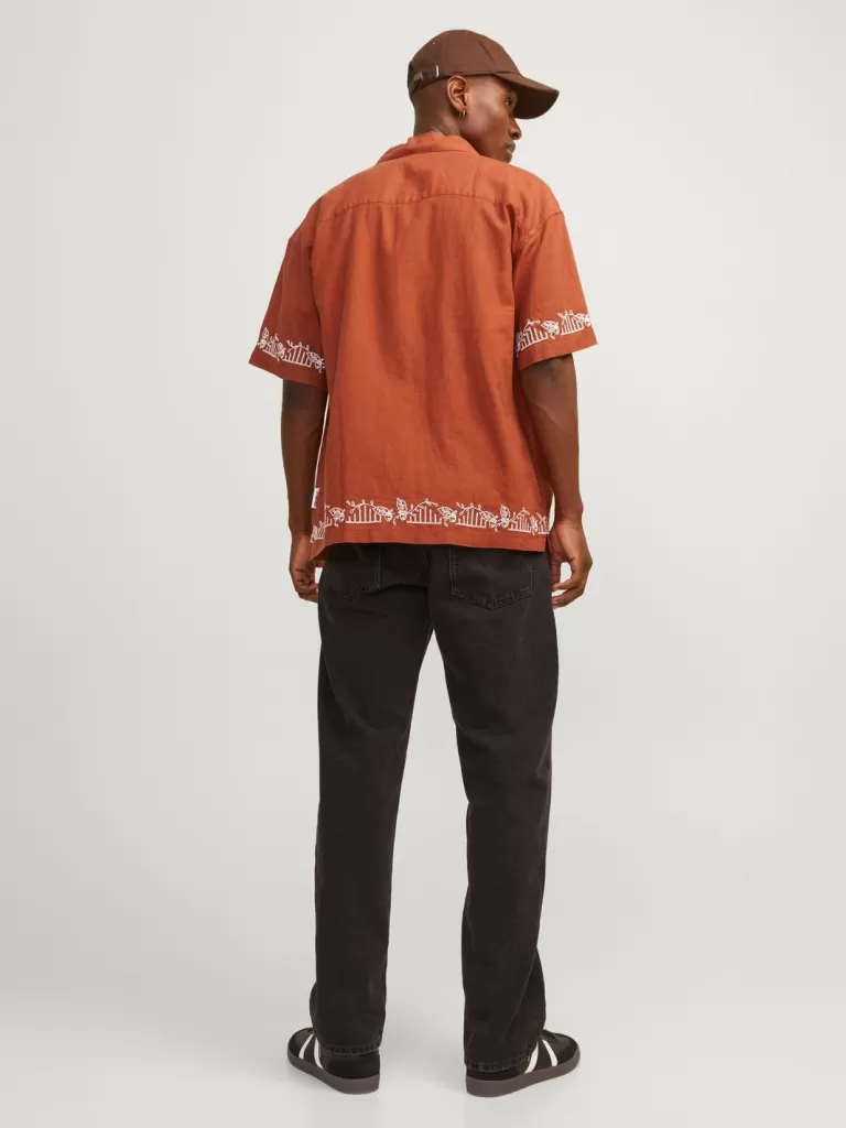 JACK & JONES Koszule^Szeroki krój Koszula Czerwony