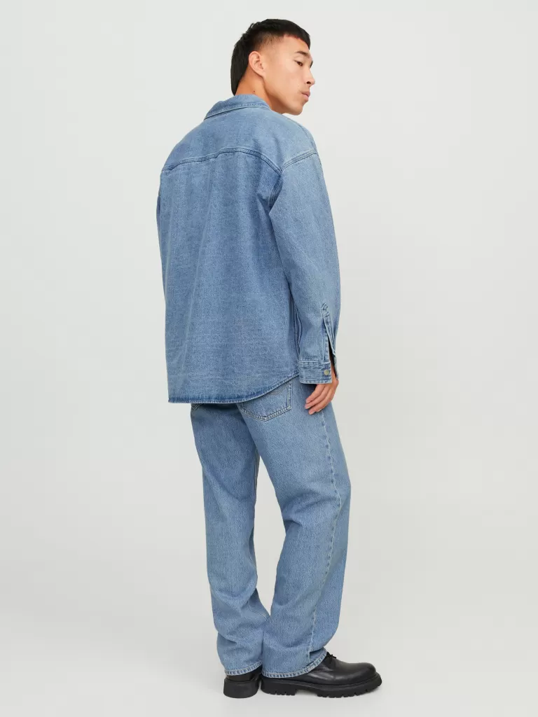 JACK & JONES Koszule | Jeansowe Koszule^Szeroki krój Koszula jeansowa Niebieski