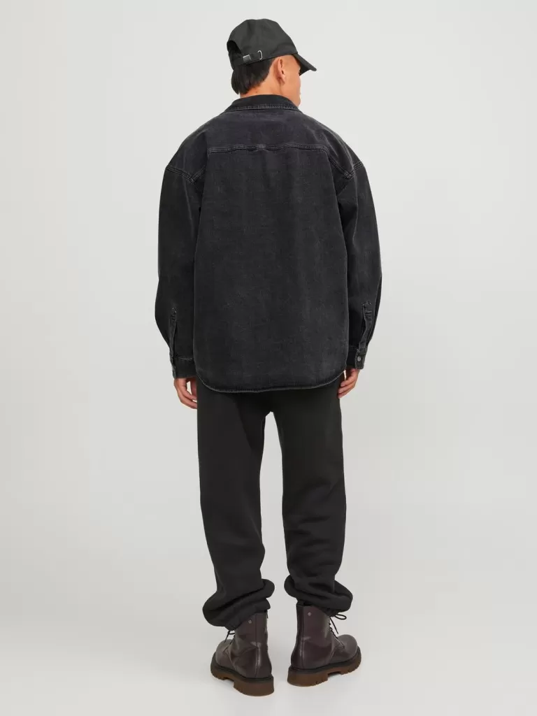 JACK & JONES Koszule | Jeansowe Koszule^Szeroki krój Koszula jeansowa Czarny