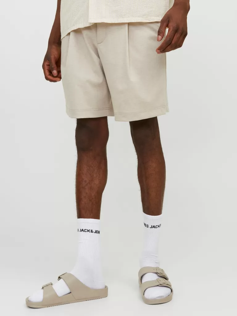 JACK & JONES Krótkie Spodenki^Szeroki krój Krótkie chinosy Szary