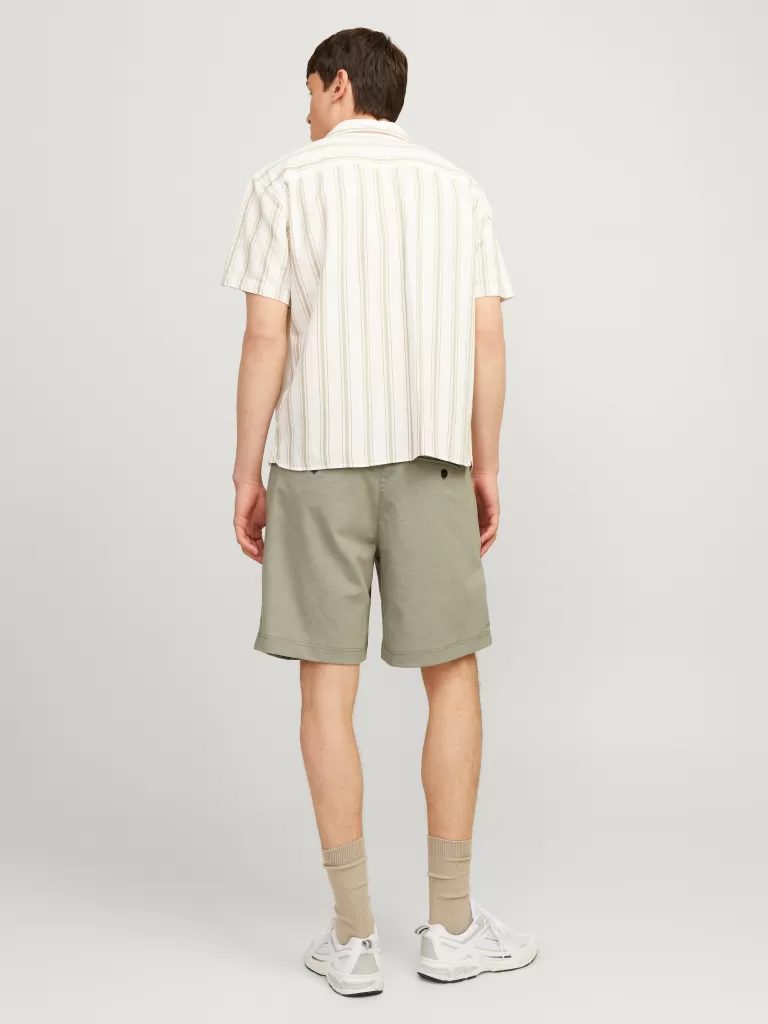 JACK & JONES Krótkie Spodenki^Szeroki krój Krótkie chinosy Zielony