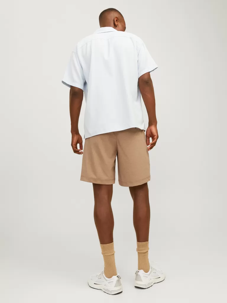 JACK & JONES Krótkie Spodenki^Szeroki krój Krótkie chinosy Brązowy