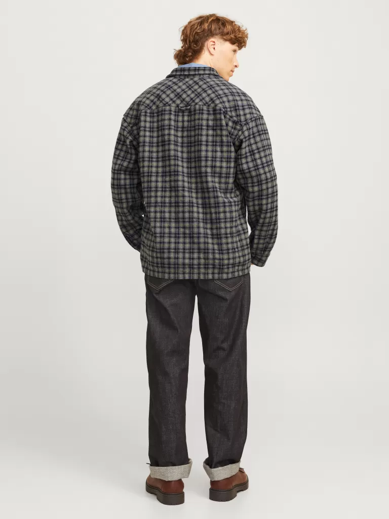 JACK & JONES Koszule^Szeroki krój Kurtka koszulowa Czarny