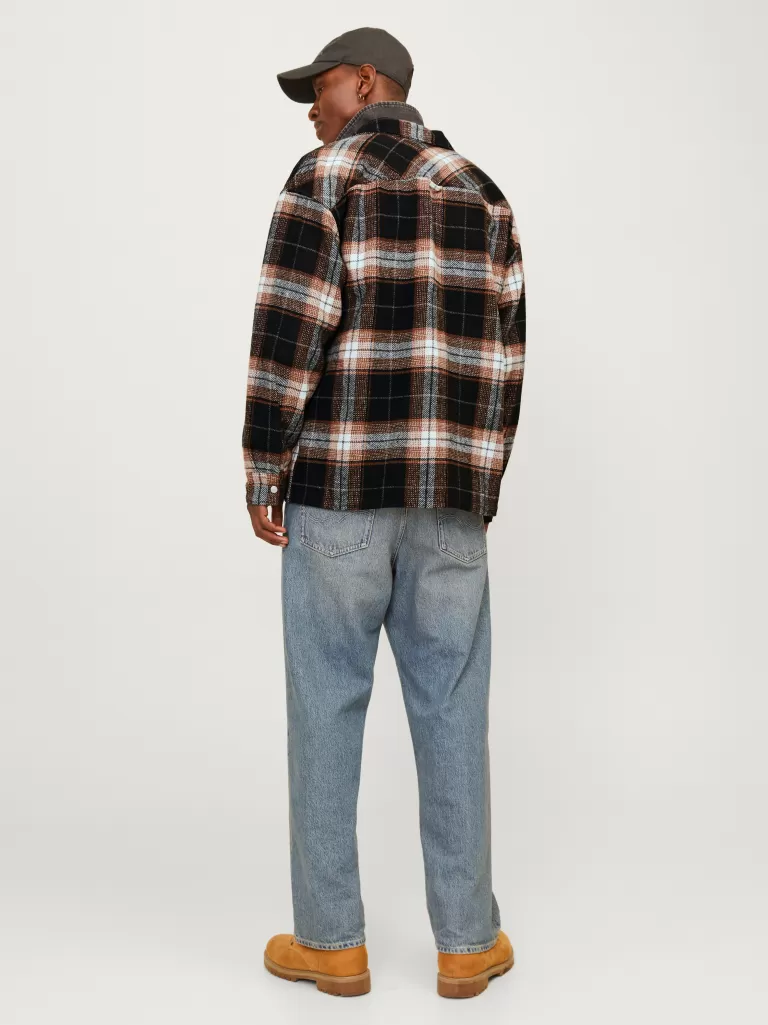 JACK & JONES Koszule^Szeroki krój Kurtka koszulowa Czarny