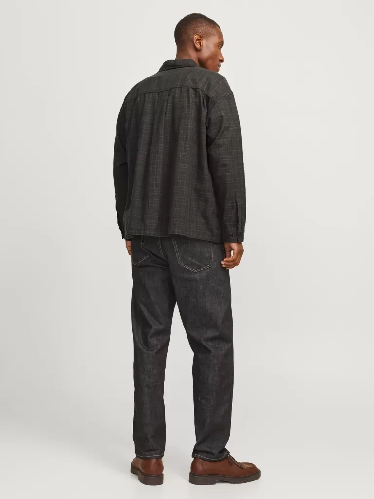 JACK & JONES Koszule^Szeroki krój Kurtka koszulowa Szary