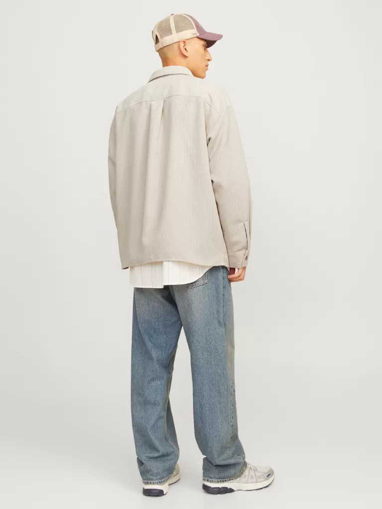 JACK & JONES Koszule^Szeroki krój Kurtka koszulowa Szary