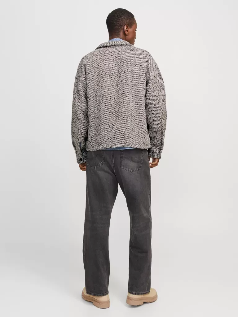JACK & JONES Koszule^Szeroki krój Kurtka koszulowa Brązowy