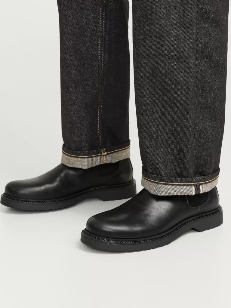 JACK & JONES Botki^Sztyblety Czarny