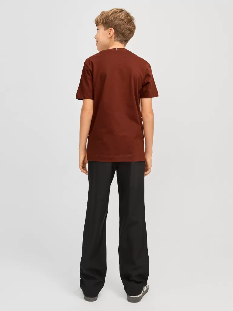 JACK & JONES Koszulki^W bloki kolorystyczne T-shirt Junior Pomarańczowy