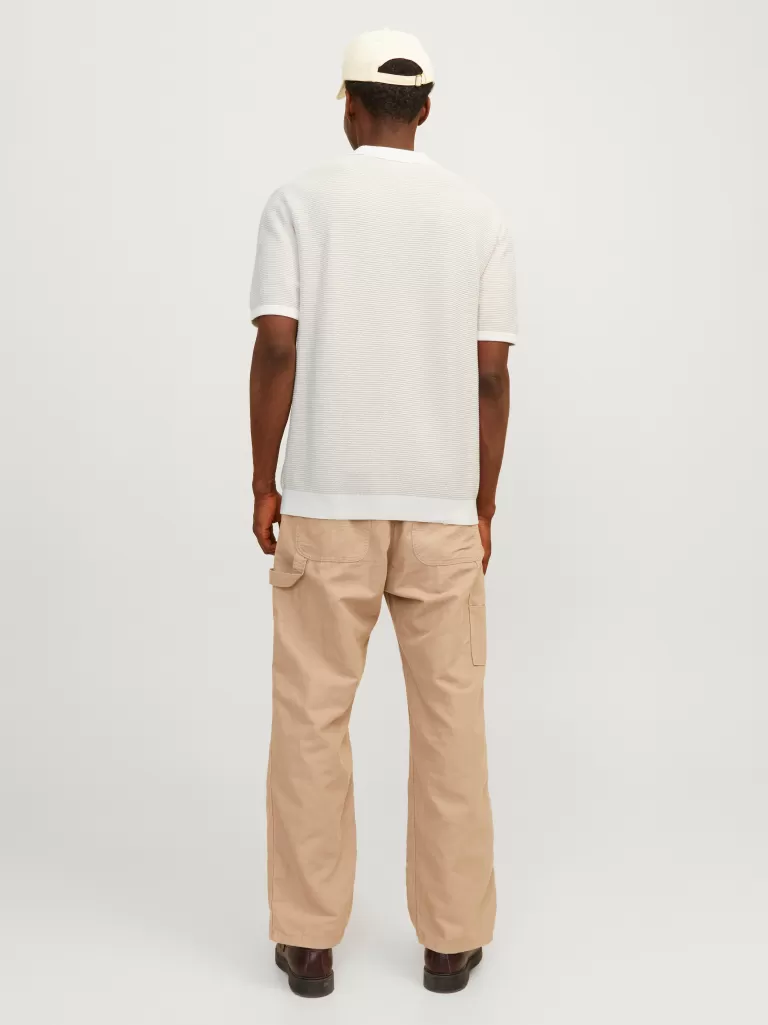 JACK & JONES Swetry^W kratę Koszula polo Biały
