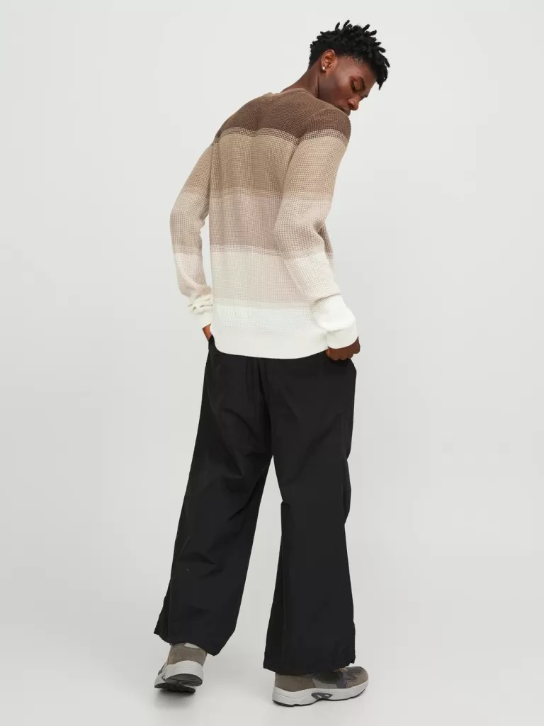 JACK & JONES Swetry^W paski Sweter wkładany przez głowę Brązowy