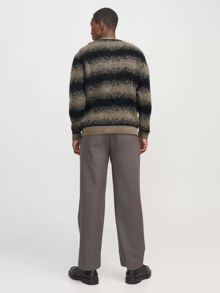 JACK & JONES Swetry^W paski Sweter wkładany przez głowę Beżowy