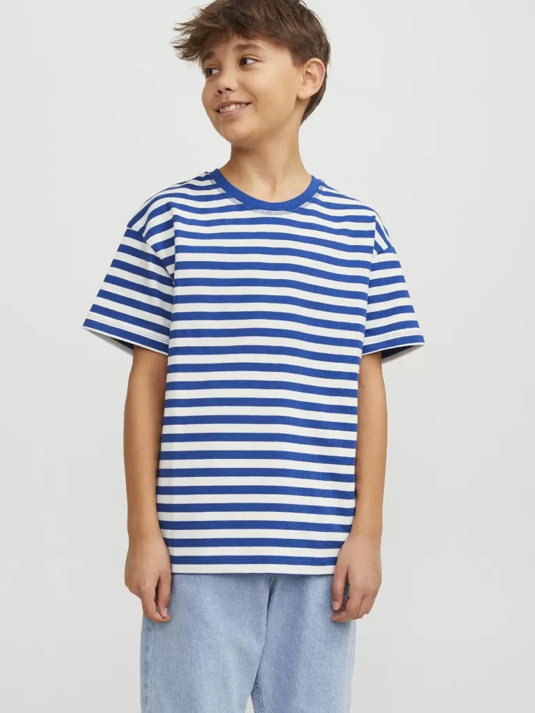 JACK & JONES Koszulki | Wyprzedaż^W paski T-shirt Junior Niebieski