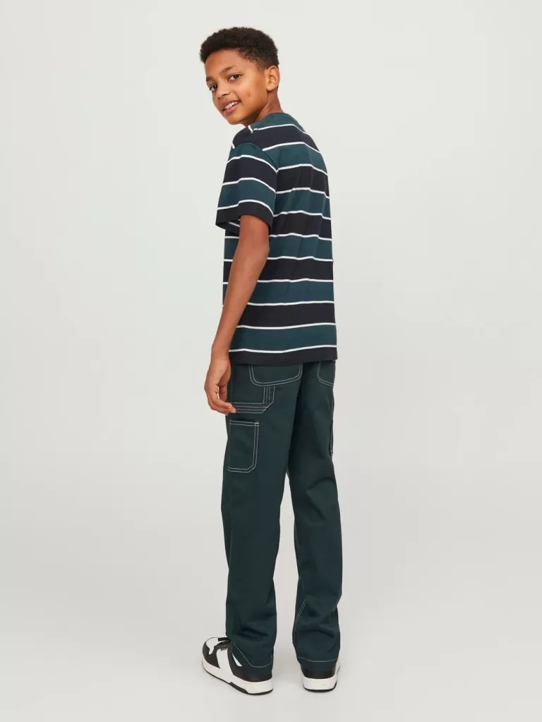 JACK & JONES Koszulki | Wyprzedaż^W paski T-shirt Junior Czarny