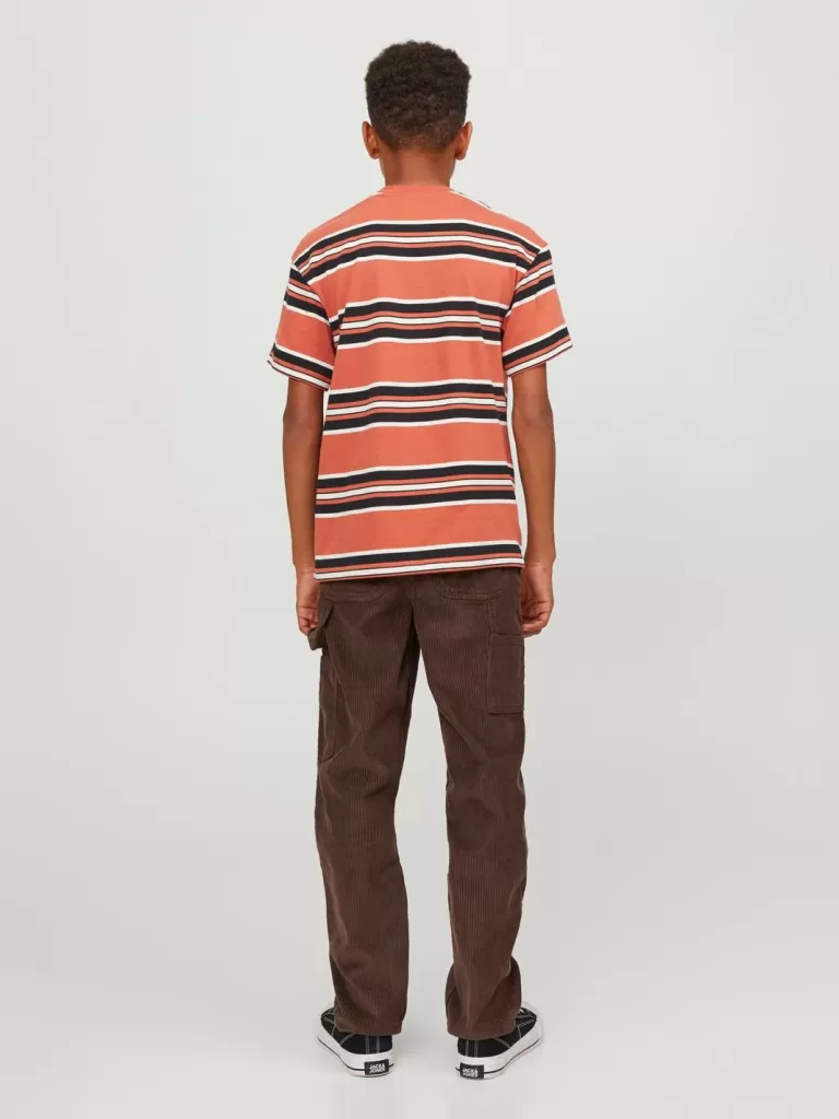 JACK & JONES Koszulki | Wyprzedaż^W paski T-shirt Junior Czerwony