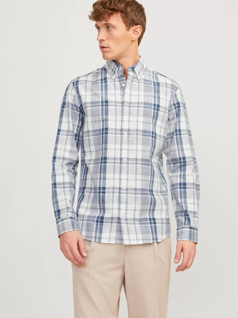 JACK & JONES Koszule^Wygodne dopasowanie Koszula Biały