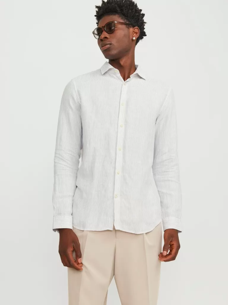 JACK & JONES Koszule^Wygodne dopasowanie Koszula Biały