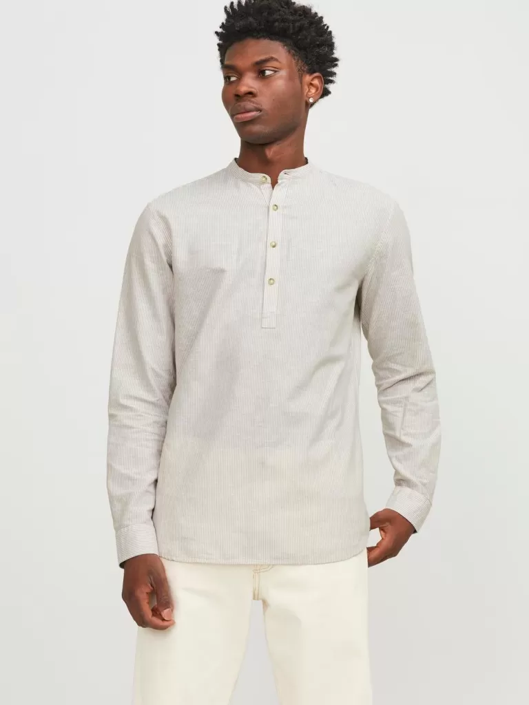 JACK & JONES Koszule^Wygodne dopasowanie Koszula Szary