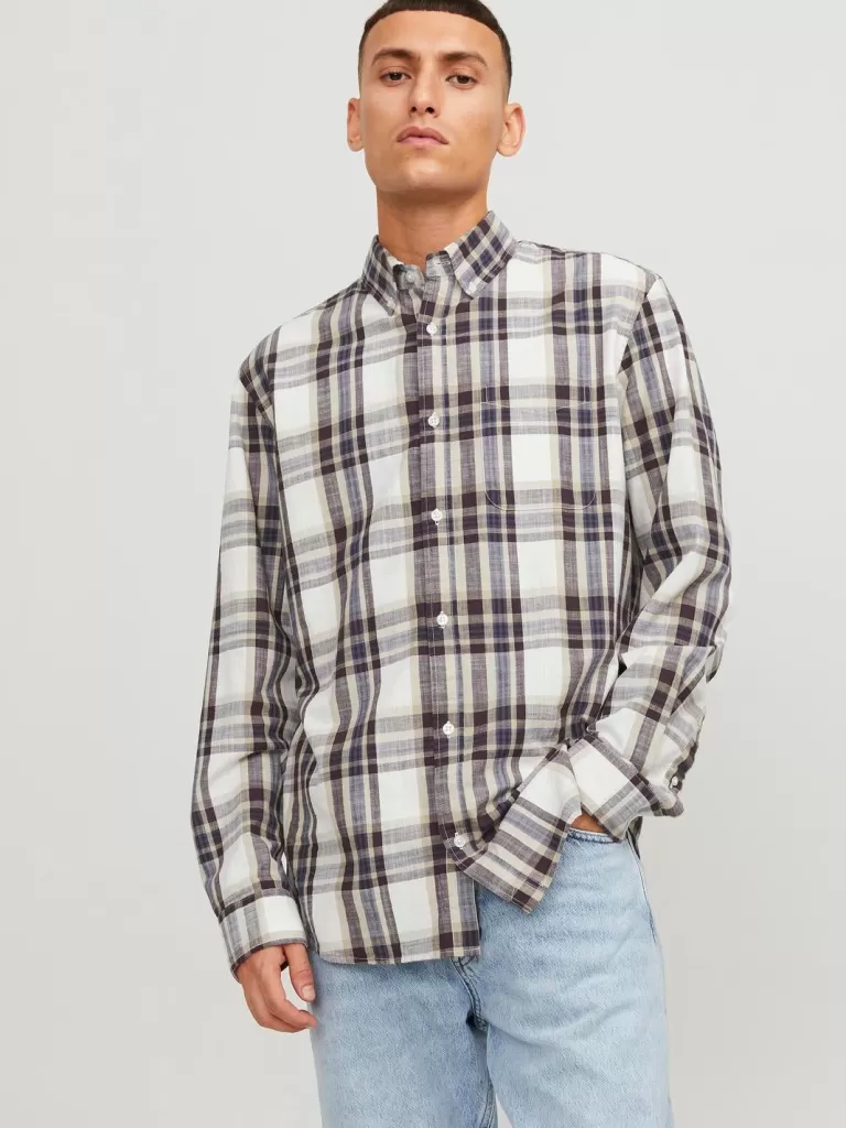 JACK & JONES Koszule^Wygodne dopasowanie Koszula Brązowy