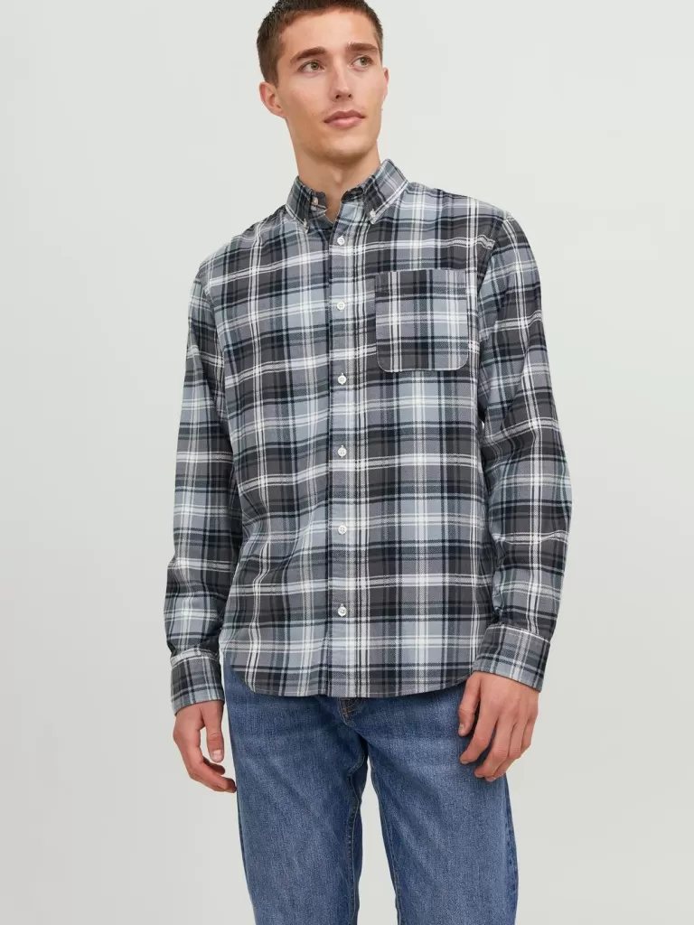 JACK & JONES Koszule^Wygodne dopasowanie Koszula Niebieski