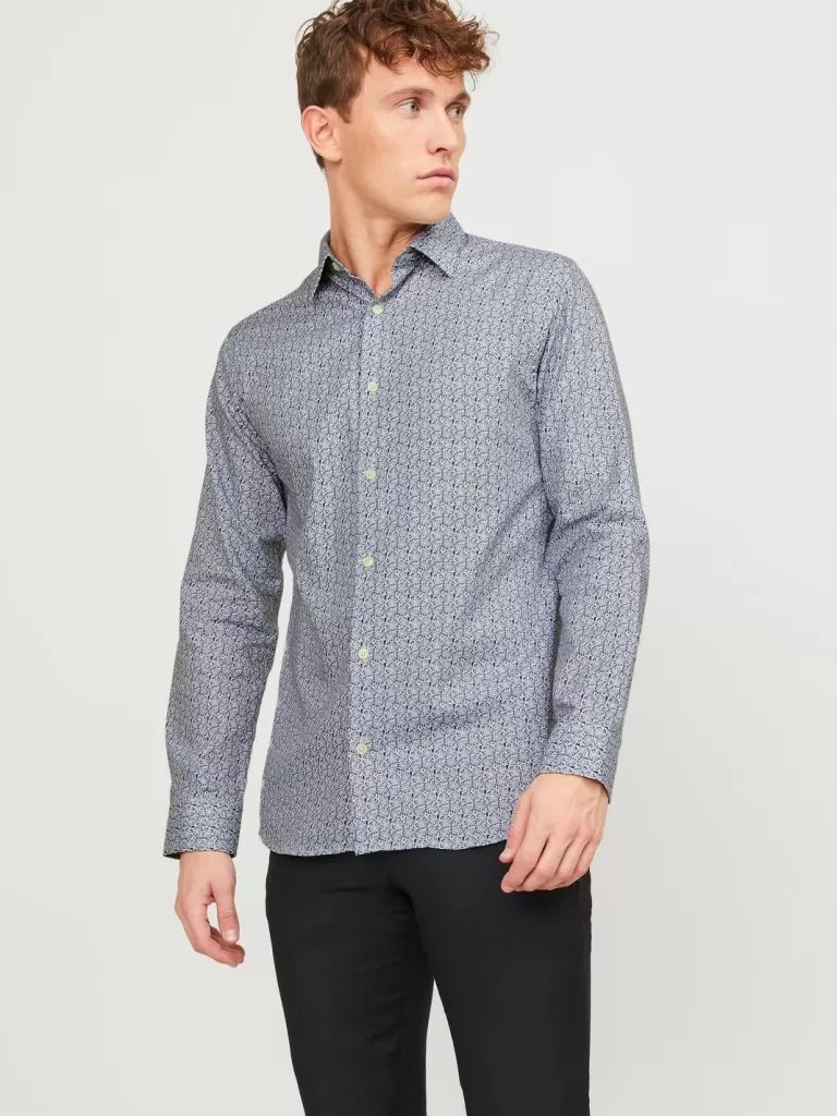 JACK & JONES Koszule^Wygodne dopasowanie Koszula Niebieski