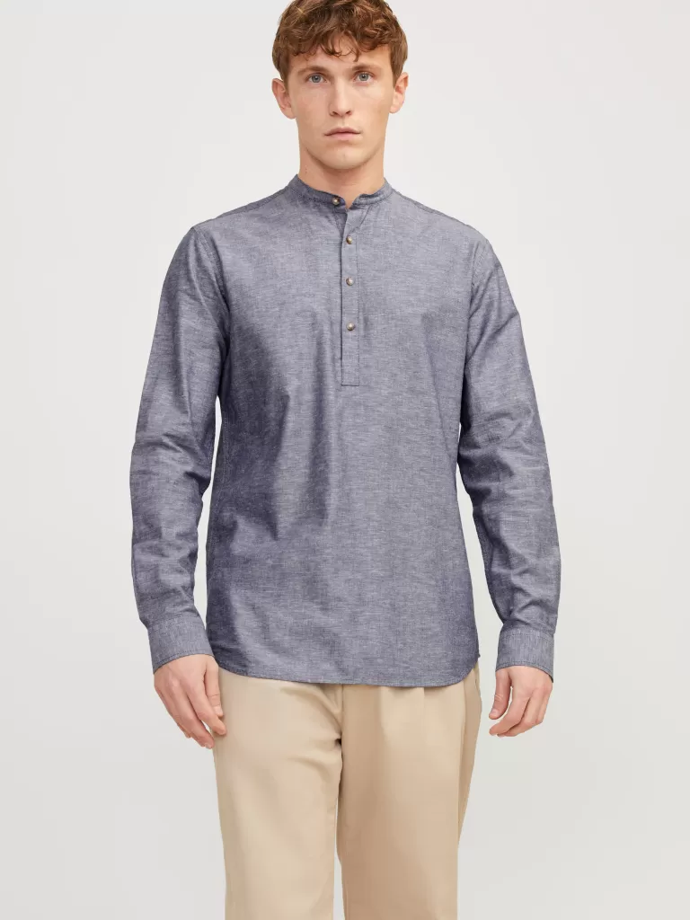 JACK & JONES Koszule^Wygodne dopasowanie Koszula Niebieski
