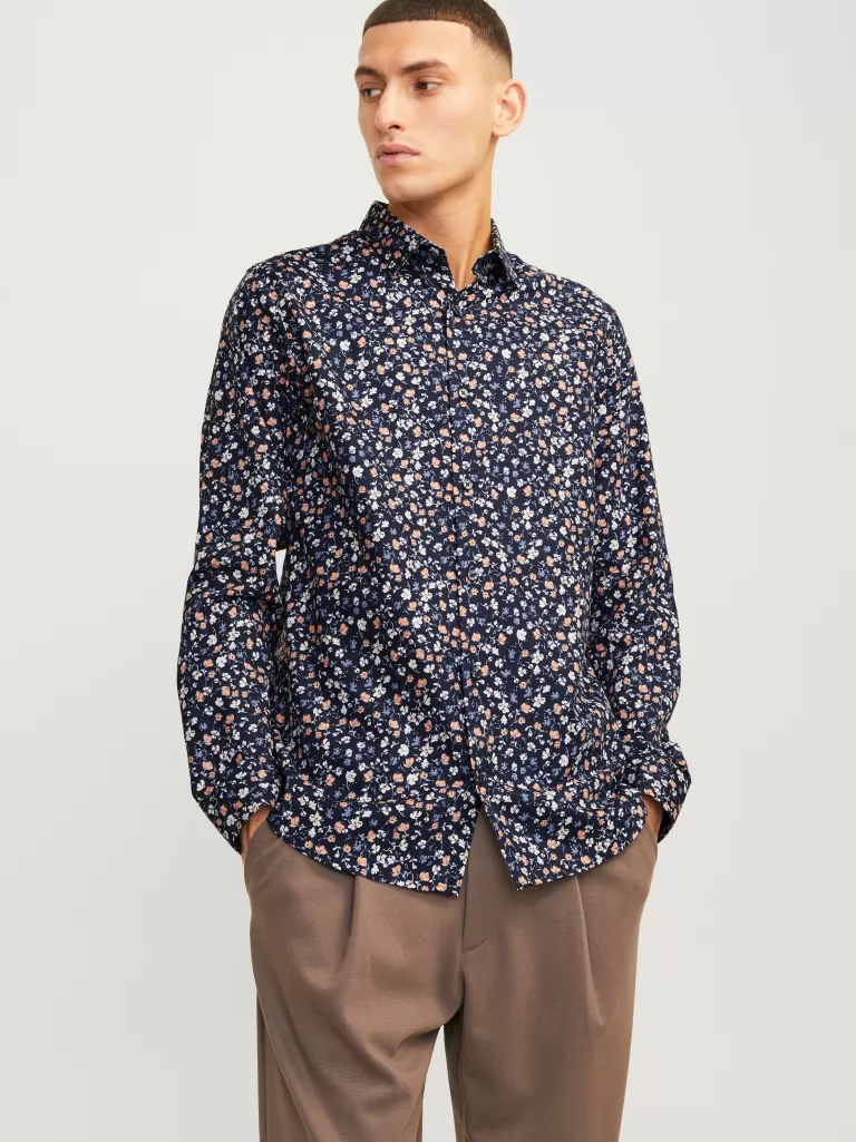 JACK & JONES Koszule^Wygodne dopasowanie Koszula Niebieski