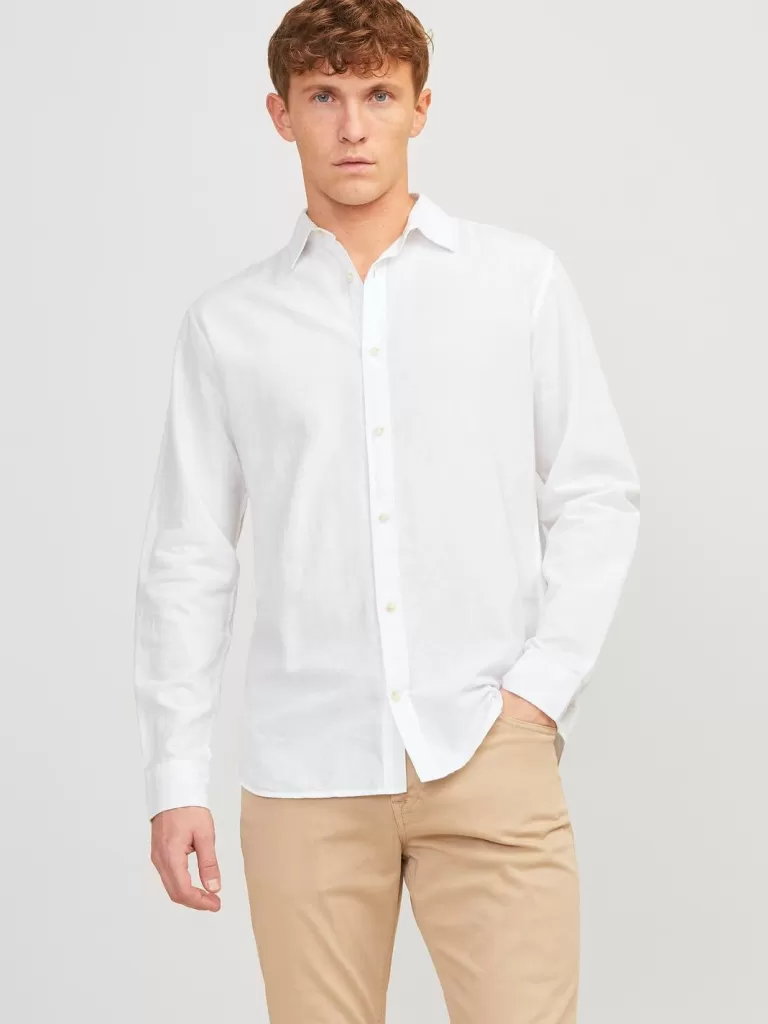 JACK & JONES Koszule^Wygodne dopasowanie Koszula Biały