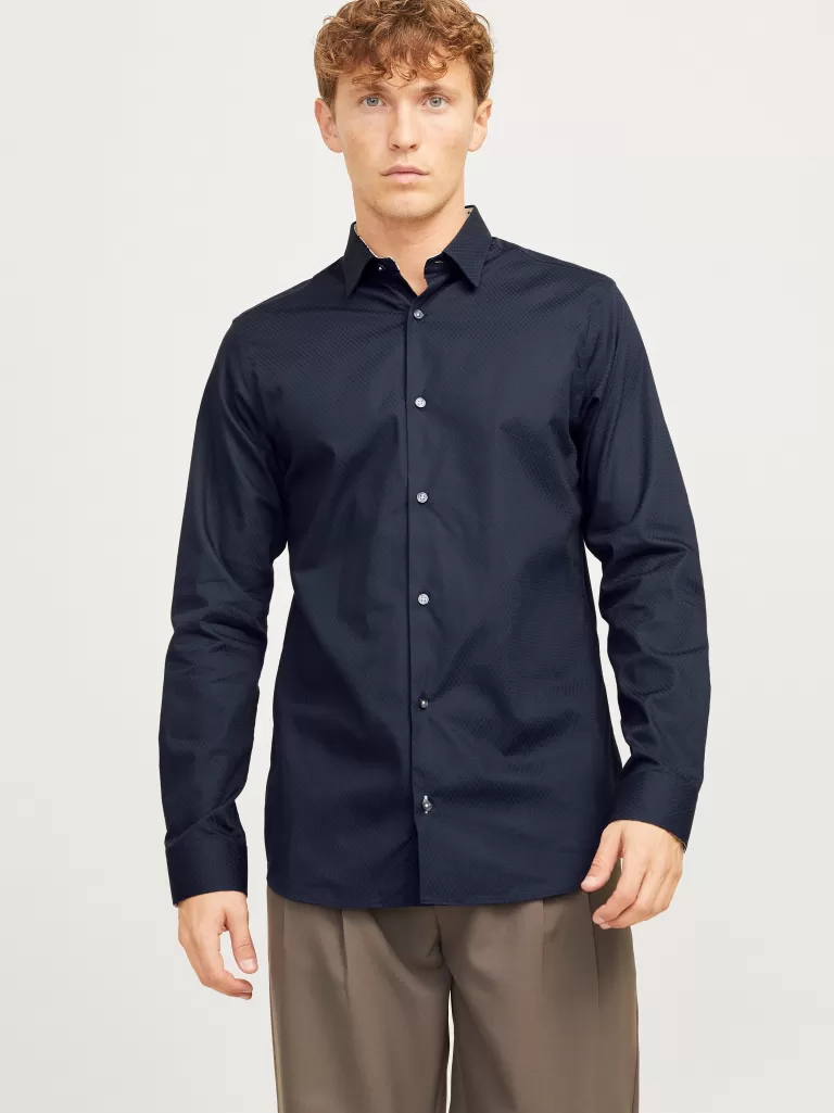 JACK & JONES Koszule^Wygodne dopasowanie Koszula Niebieski