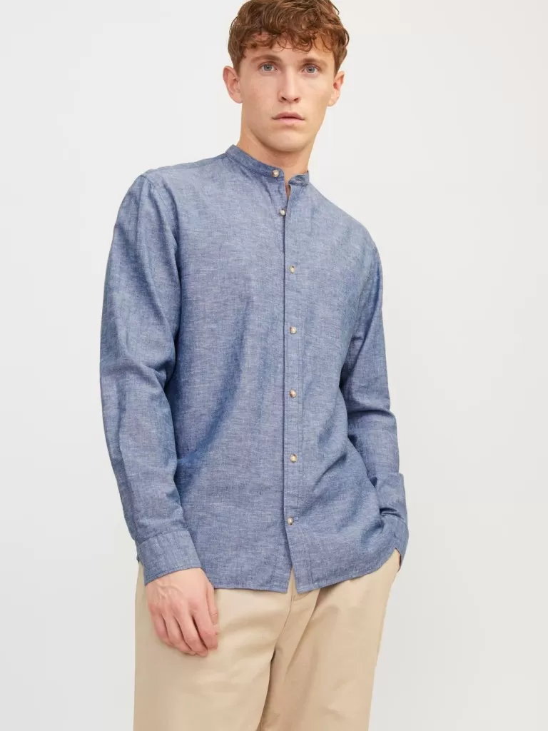 JACK & JONES Koszule^Wygodne dopasowanie Koszula Niebieski