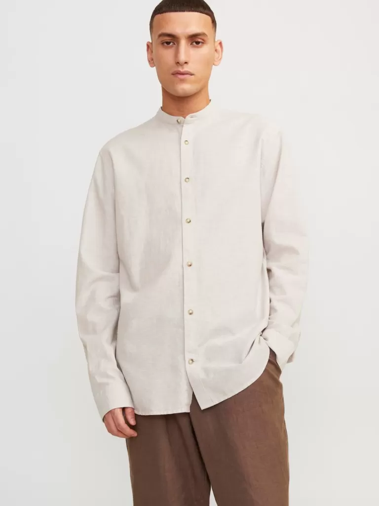 JACK & JONES Koszule^Wygodne dopasowanie Koszula Szary