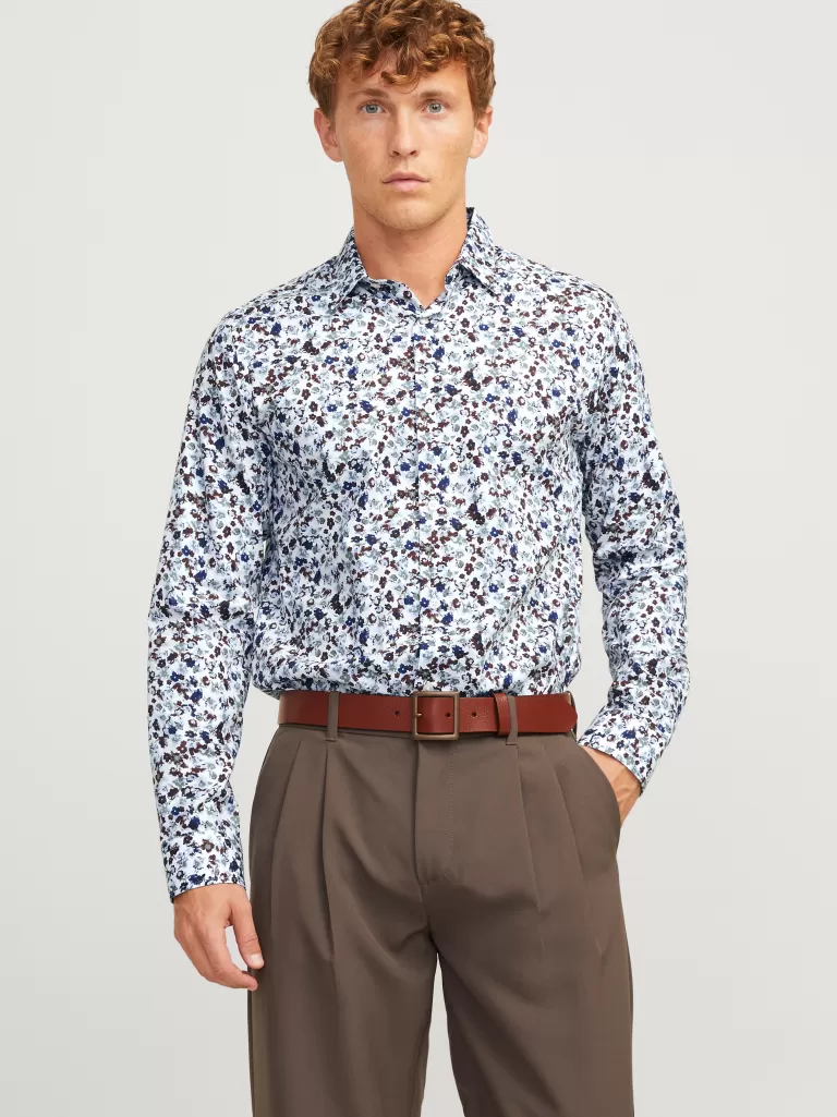 JACK & JONES Koszule^Wygodne dopasowanie Koszula Niebieski