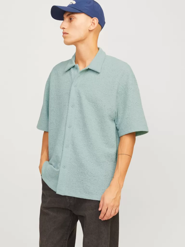 JACK & JONES Koszule^Wygodne dopasowanie Koszula Niebieski