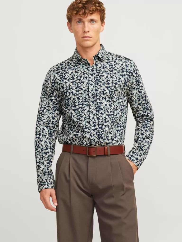 JACK & JONES Koszule^Wygodne dopasowanie Koszula Szary