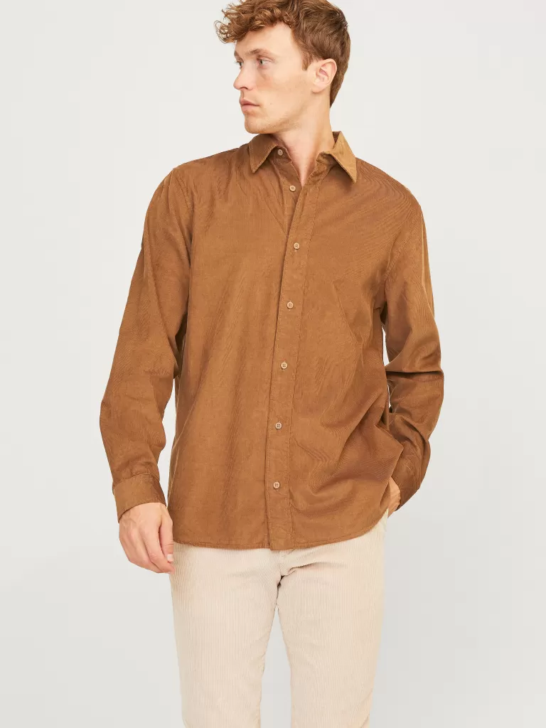 JACK & JONES Koszule^Wygodne dopasowanie Koszula Pomarańczowy