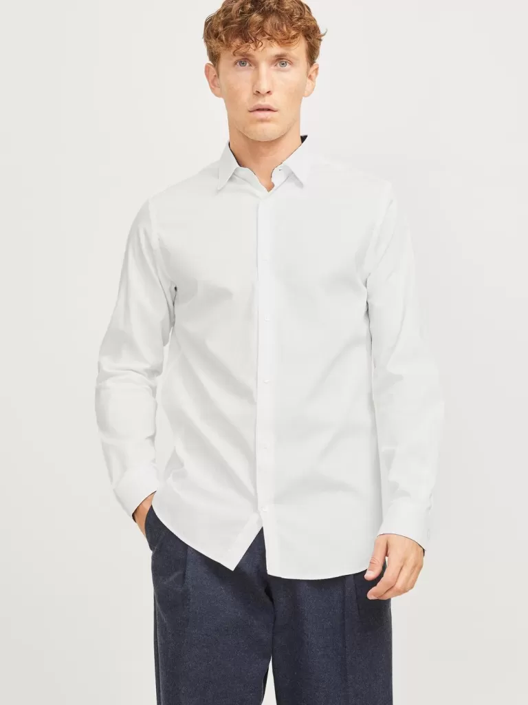 JACK & JONES Koszule^Wygodne dopasowanie Koszula Biały