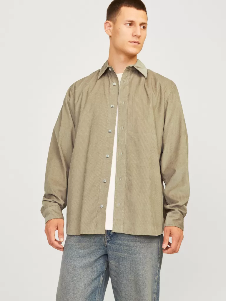 JACK & JONES Koszule^Wygodne dopasowanie Koszula Beżowy